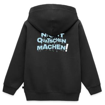 Maler Shirt Nicht quatschen machen ! - Kinder Premium Organic Zip Hoodie - Schwarz - Hinten - AI Model Kid Male (0cm)
