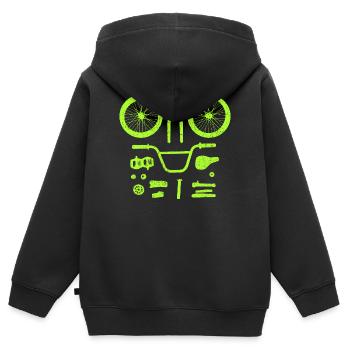 BMX - BMX - Vélo BMX - Vélo BMX - Sweat Premium à capuche zippé enfant bio - noir - Dos - AI Model Kid Male (0cm)