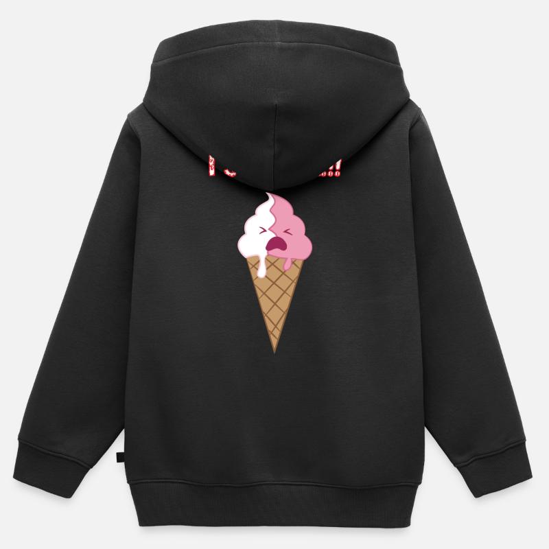 Jeu de mots - Sweat Premium à capuche zippé enfant bio - noir