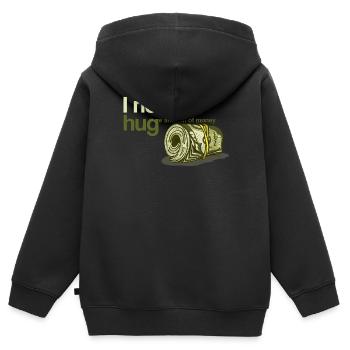 Money Dollar Bill Wealth Funny Sayings Funny - Kids Premium Organic Zip-up Hoodie - black - Back - AI Model Kid Male (0cm)
