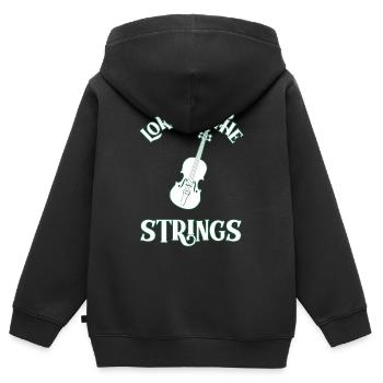Musique classique - Sweat Premium à capuche zippé enfant bio - noir - Dos - AI Model Kid Male (0cm)