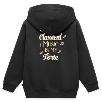 Classical music - Kids Premium Organic Zip-up Hoodie - black - Back - AI Model Kid Male (0cm)