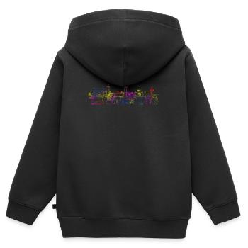 Nürnberg - Kinder Premium Organic Zip Hoodie - Schwarz - Hinten - AI Model Kid Male (0cm)