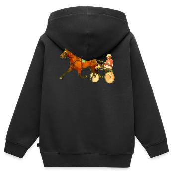 race - Kids Premium Organic Zip-up Hoodie - black - Back - AI Model Kid Male (0cm)