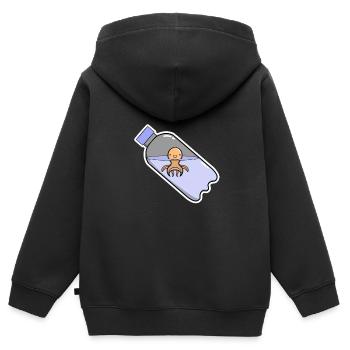 Oktopus - Kinder Premium Organic Zip Hoodie - Schwarz - Hinten - AI Model Kid Male (0cm)