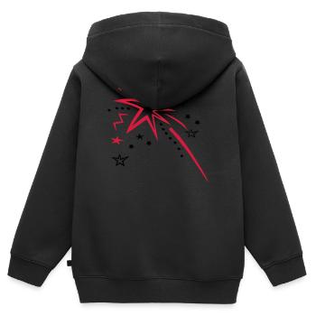 Feuerwerk mit vielen Sternen - Kinder Premium Organic Zip Hoodie - Schwarz - Hinten - AI Model Kid Male (0cm)