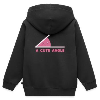 Mathe - Kinder Premium Organic Zip Hoodie - Schwarz - Hinten - AI Model Kid Male (0cm)