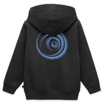 cercle - Sweat Premium à capuche zippé enfant bio - noir - Dos - AI Model Kid Male (0cm)