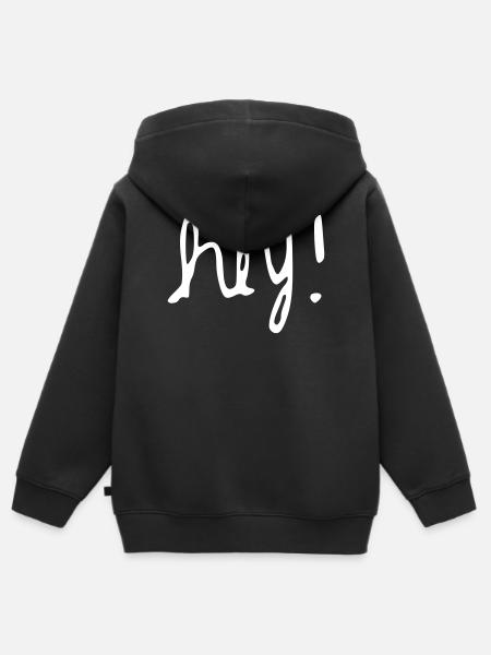 Hey! - Kinder Premium zip hoodie biologisch - zwart