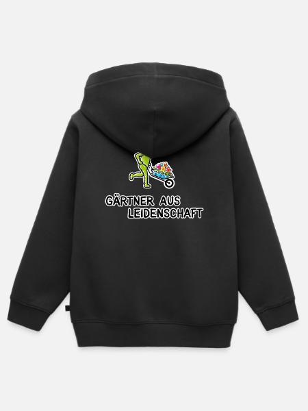 Gärtner aus Leidenschaft - Kinder Premium Organic Zip Hoodie - Schwarz