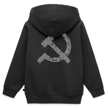 Human Sickle and hammers - Kids Premium Organic Zip-up Hoodie - black - Back - AI Model Kid Male (0cm)
