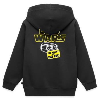 Junggesellenabschied , Das wars bei Ihr ...(25) - Kinder Premium Organic Zip Hoodie - Schwarz - Hinten - AI Model Kid Male (0cm)