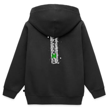 Gangschaltung Motorrad Motorräder Biker Maschine - Kinder Premium Organic Zip Hoodie - Schwarz - Hinten - AI Model Kid Male (0cm)