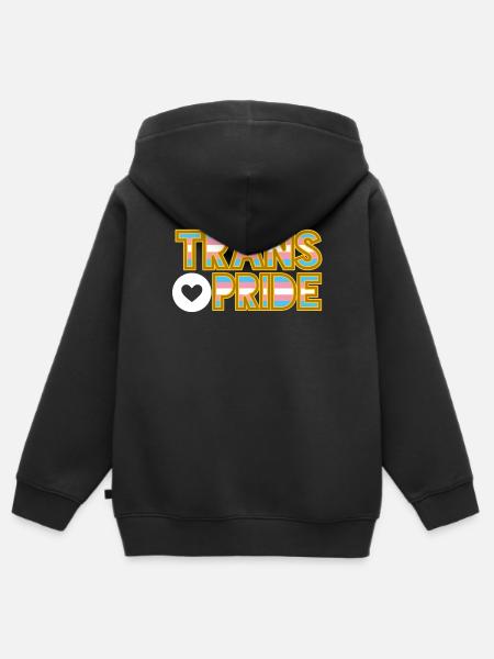 Transgender Pride - Kinder Premium Organic Zip Hoodie - Schwarz