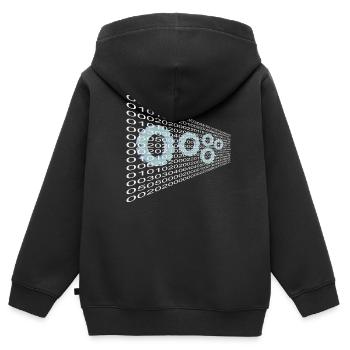 Technologie Technologie - Sweat Premium à capuche zippé enfant bio - noir - Dos - AI Model Kid Male (0cm)