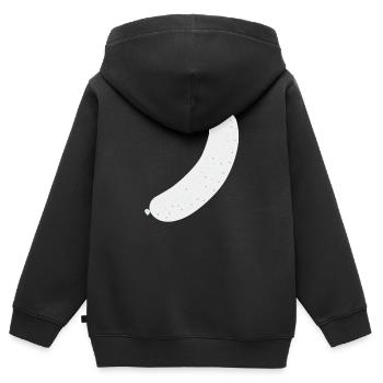 Brat Wurst sausage - Kinder Premium Organic Zip Hoodie - Schwarz - Hinten - AI Model Kid Male (0cm)