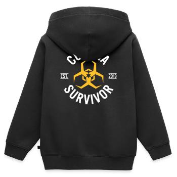 Corona Survivor 2019 - Kinder Premium Organic Zip Hoodie - Schwarz - Hinten - AI Model Kid Male (0cm)