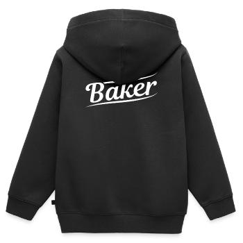 Bäcker Backen - Kinder Premium Organic Zip Hoodie - Schwarz - Hinten - AI Model Kid Male (0cm)