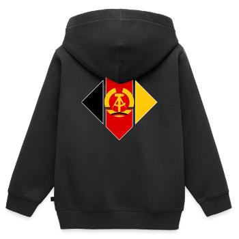 Abzeichen Luftstreitkräfte der NVA - Kinder Premium Organic Zip Hoodie - Schwarz - Hinten - AI Model Kid Male (0cm)