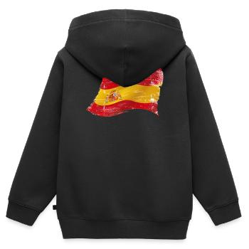 Bandera España ✅ Spanische Flagge ✔ - Kinder Premium Organic Zip Hoodie - Schwarz - Hinten - AI Model Kid Male (0cm)