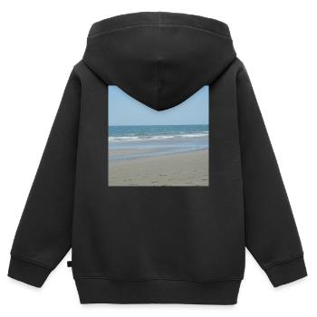 Strand Meer Urlaub Reise Spanien Ferien - Kinder Premium Organic Zip Hoodie - Schwarz - Hinten - AI Model Kid Male (0cm)