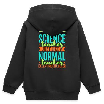 Science - Sweat Premium à capuche zippé enfant bio - noir - Dos - AI Model Kid Male (0cm)