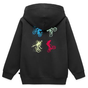 BMX / Bmx / bmx / Geschenkidee / Geburtstag - Kinder Premium Organic Zip Hoodie - Schwarz - Hinten - AI Model Kid Male (0cm)