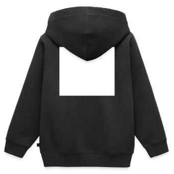weißer Hintergrund Textur Vorlage personalisieren - Kinder Premium Organic Zip Hoodie - Schwarz - Hinten - AI Model Kid Male (0cm)
