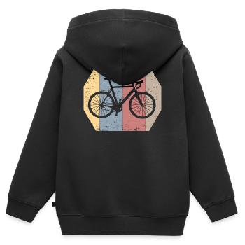 bicycle - Kids Premium Organic Zip-up Hoodie - black - Back - AI Model Kid Male (0cm)
