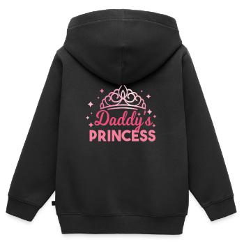 Papas Prinzessin Daddy's Princess Mädchen Frauen - Kinder Premium Organic Zip Hoodie - Schwarz - Hinten - AI Model Kid Male (0cm)