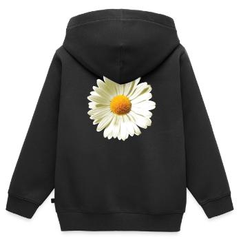 Gänseblümchen | Daisy flower power - Kinder Premium Organic Zip Hoodie - Schwarz - Hinten - AI Model Kid Male (0cm)