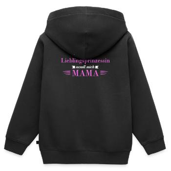 Mutter und Tochter Muttertag Mutterliebe Töchter - Kinder Premium Organic Zip Hoodie - Schwarz - Hinten - AI Model Kid Male (0cm)
