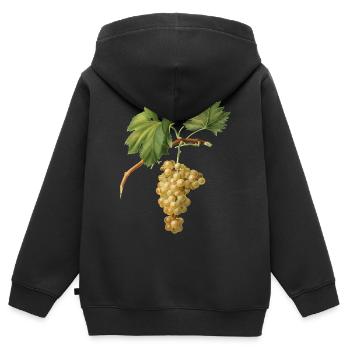 Weintraube - Kinder Premium Organic Zip Hoodie - Schwarz - Hinten - AI Model Kid Male (0cm)