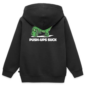 Muscle Training Workout Gym Gym Sport - Sweat Premium à capuche zippé enfant bio - noir - Dos - AI Model Kid Male (0cm)