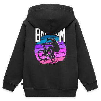 BMX Mom | BMX mother | BMX mom | BMX mom - Kids Premium Organic Zip-up Hoodie - black - Back - AI Model Kid Male (0cm)