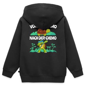 Krebs-Überlebender Kampf gegen Krebs Blutkrebs - Kinder Premium Organic Zip Hoodie - Schwarz - Hinten - AI Model Kid Male (0cm)