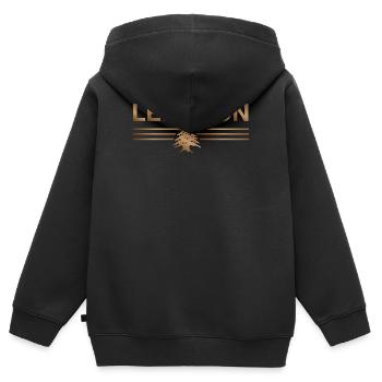 Liban Beyrouth Libanais Libanais Libanais LBN - Sweat Premium à capuche zippé enfant bio - noir - Dos - AI Model Kid Male (0cm)
