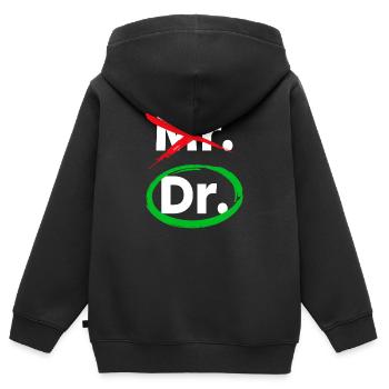 Doktor Arzt Facharzt Statement Notarzt Statement - Kinder Premium Organic Zip Hoodie - Schwarz - Hinten - AI Model Kid Male (0cm)