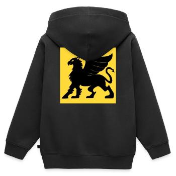 Greif, Tartaria - Kinder Premium Organic Zip Hoodie - Schwarz - Hinten - AI Model Kid Male (0cm)