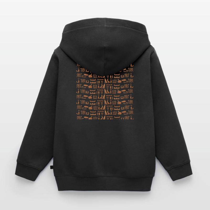 Ancient Egypt, hieroglyphic pattern, gift idea Kids Premium Organic Zip-up Hoodie