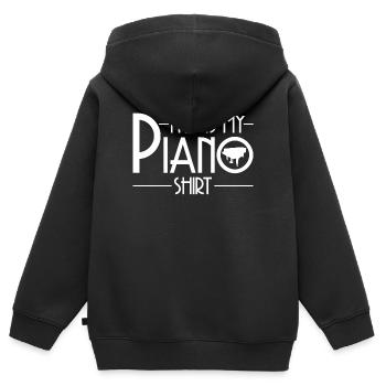 Klavierspieler Pianist - Kinder Premium Organic Zip Hoodie - Schwarz - Hinten - AI Model Kid Male (0cm)