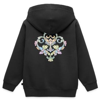 bel ornement baroque de couleur pastel - Sweat Premium à capuche zippé enfant bio - noir - Dos - AI Model Kid Male (0cm)