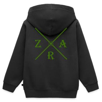 Harz Style - Kreuz Harz - Wir lieben den Harz - Kinder Premium Organic Zip Hoodie - Schwarz - Hinten - AI Model Kid Male (0cm)