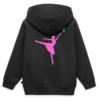 Dancer - Kids Premium Organic Zip-up Hoodie - black - Back - AI Model Kid Male (0cm)