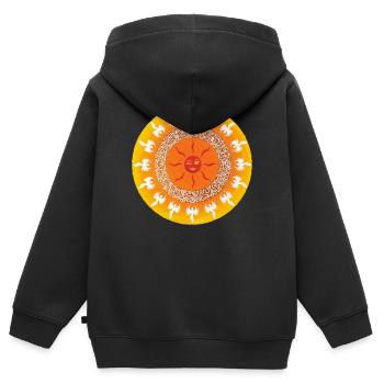 Sternentor Vertrauen ins Leben - Sonja Ariel - Kinder Premium Organic Zip Hoodie - Schwarz - Hinten - AI Model Kid Male (0cm)