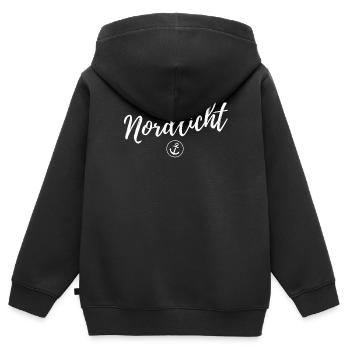Nordlicht Anker Nordsee Segeln Boot Küste - Kinder Premium Organic Zip Hoodie - Schwarz - Hinten - AI Model Kid Male (0cm)