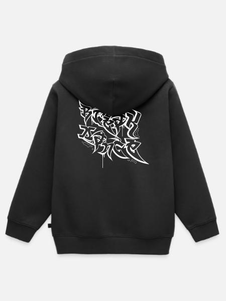 Breakdance Graffiti - Kinder Premium Organic Zip Hoodie - Schwarz