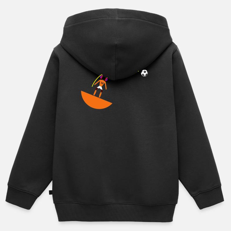 DJ Subbuteo - Sweat Premium à capuche zippé enfant bio - noir