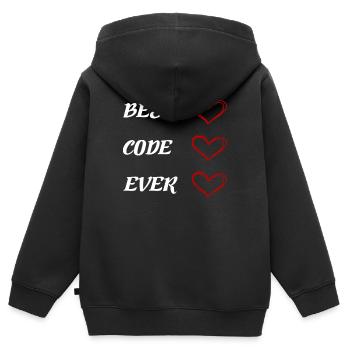 Programmierer - Kinder Premium Organic Zip Hoodie - Schwarz - Hinten - AI Model Kid Male (0cm)