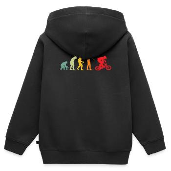 BMX evolution cycliste BMX - Sweat Premium à capuche zippé enfant bio - noir - Dos - AI Model Kid Male (0cm)